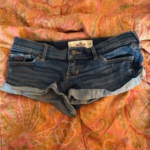 Hollister Dark Blue Denim Shorts Sz 1